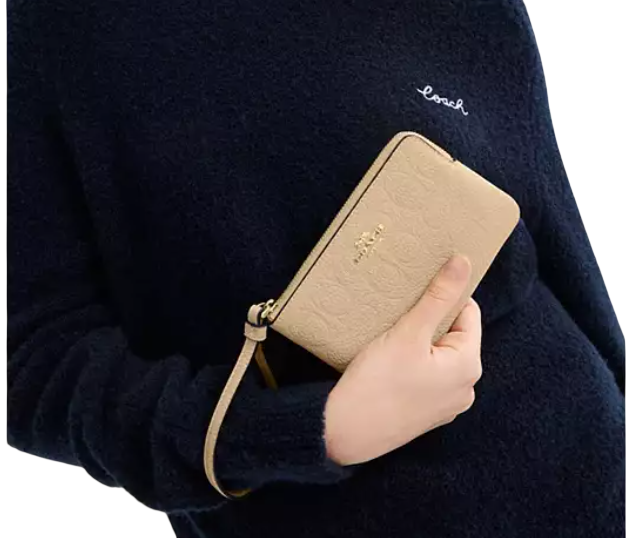 Muñequera Coach Canvas Beige