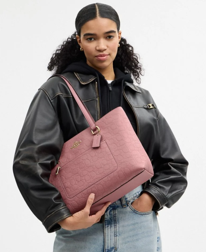 Station Tote Bag in Signature Leather
